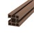 Poste de WPC de ML-Design para valla de protección, marrón, 9x9x185 cm