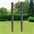 ML-Design Juego de 2 postes de WPC para valla de protección, gris, 9x9x185 cm