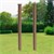 ML-Design Juego de 2 postes de WPC para valla de protección, marrón, 9x9x185 cm