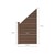 ML-Design WPC sloping element made of 13 panels for privacy fence, brown, 97.5x105-175x1.9 cm
