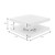 Couchtisch mit 360° drehbarer Tischplatte 78x78x36 weiß aus Spanplatte ML-Design