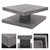 Couchtisch mit 360° drehbarer Tischplatte 78x78x36 cm grau aus Spanplatte ML-Design