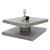 Couchtisch mit 360° drehbarer Tischplatte 78x78x36 cm grau aus Spanplatte ML-Design