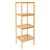 Estantería de diseño ML con 4 estantes, 37x33x110 cm, de madera de bambú barnizada