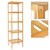 ML-Design scaffale a 5 ripiani, 37x33x140 cm, in legno di bambù verniciato