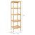 ML-Design stand shelf with 5 shelves, 37x33x140 cm, made of bamboo wood varnished