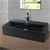ML-Design lavabo nero opaco, 600x365x130 mm, rettangolare, ceramica