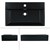 ML-Design washbasin preto mate, 600x365x130 mm, rectangular, cerâmica