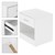 Nachttisch mit Schublade und offenem Fach 36,5x38,5x30 cm Weiß aus Holz ML-Design