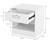 ML-Design bedside table white, 36x29x38 cm, with one drawer and open compartment, made of wood