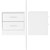 Éjjeliszekrény két fiókkal 38x37x34 cm Fehér színu forgácslapból ML-Design