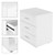ML-Design bedside table white, 45x34x50 cm, with 3 drawers, made of stone slab
