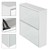 ML-Design armoire à chaussures blanc, 63x17x67 cm, avec 2 compartiments, incl. miroir