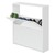 Sapateira com dois compartimentos e espelho 63x17x67 cm Branco design ML