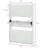 ML-Design shoe cupboard white, 63x17x113 cm, with 3 compartments, made of chipboard, incl. mirror