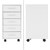 Rollcontainer mit 5 Schubladen 33x38x635 cm Weiß ML-Design