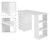 Bureau avec trois tiroirs et étagères de rangement 120x49x72 cm Blanc ML-Design