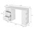 Desk with three drawers and storage shelves 120x49x72 cm White ML Design