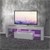 Mueble bajo para TV con iluminación LED 130x49x45 cm Blanco incl. estante de cristal ML-Design