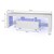 TV lowboard com iluminação LED 130x49x45 cm Branco incl. prateleira de vidro ML-Design