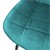 Esszimmerstühle mit Rückenlehne 2er Set Petrol Samtbezug mit Metallbeinen ML-Design