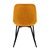 Spisebordsstol sæt af 2 med ryg og armlæn Gul i fløjl ML Design