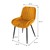 Conjunto de 2 cadeiras de jantar com costas e braços Amarelo em Veludo ML Design