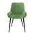 Dining Room Chairs With Back &amp; Armrest Set Of 2 Green Velvet Cover With Metal Legs ML Design