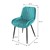 Chaises de salle à manger avec dossier &amp; accoudoirs Lot de 2 Turquoise Revêtement velours avec pieds métal ML-Design