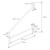 Plankhouder haarspeld 2 stuks 22x18x2,3 cm wit metaal ML design