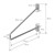 Plankhouder haarspeld 2 stuks 26,5x18x2,3 cm grijs metaal ML design