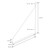 Suport de raft triunghiular 2 buca?i 25x25 cm metal alb ML design