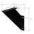 Suport de raft triunghiular 2 piese 20x20x3 cm metal negru ML-Design