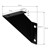 Suport de raft triunghiular 2 piese 10x10x3 cm metal negru ML-Design