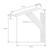 Shelf brackets set of 2 180x180 mm white aluminum ML design