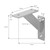 Suporturi pentru rafturi set de 2 120x120 mm aluminiu argintiu ML design