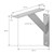 Plankdrager set van 2 180x180 mm zilver aluminium ML design