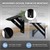 Shelf brackets set of 2 120x120 mm black aluminum ML design