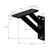 Plankdrager set van 2 120x120 mm zwart aluminium ML design