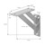 Shelf brackets set of 2 120x120 mm silver aluminum ML design