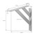Plankdrager set van 2 240x240 mm zwart aluminium ML design