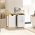 Wäschekorb mit zwei ausziehbaren Wäschesäcken Weiß 2x30 Liter Bambusholzgestell ML-Design