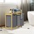 Tvättkorg med två utdragbara tvättpåsar Mörkröd 2x30 liter Ram i bambuträ ML-design