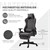 Gaming Stuhl Grau/Weiß aus Stoff ML-Design