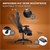 Gaming Stuhl Grau/Rot aus Stoff ML-Design