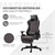 Cadeira para jogos em tecido cinzento/vermelho ML-Design