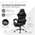 Masážní herní židle cerná/šedá PU kuže ML Design