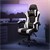 Chaise de massage gaming noir/blanc en cuir PU ML-Design