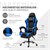 Massage Gaming Stuhl Schwarz/Blau aus PU-Leder ML-Design