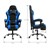 Massage Gaming Stuhl Schwarz/Blau aus PU-Leder ML-Design